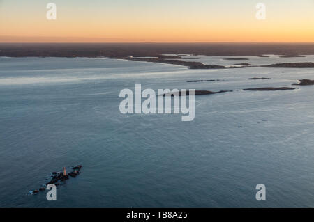 Boston aus der Luft Stockfoto