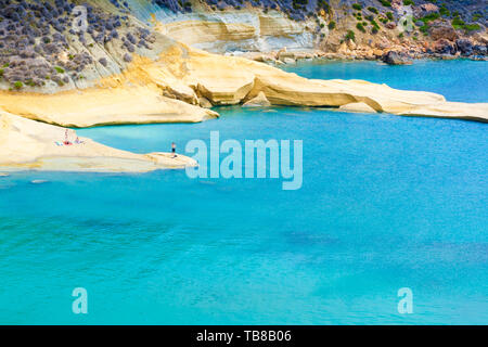 Bucht in der Nähe von Ghajn Tuffieha im Sommer in der nord-westlichen Küste von Malta Stockfoto