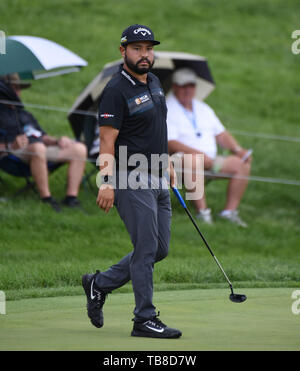 Dublin, OH, USA. 30 Mai, 2019. J.J. Spaun Spaziergänge im Grünen in der ersten Runde spielen am Memorial Day 2019 Turnier durch Allgemein bei Muirfield Village Golf Club in Dublin, OH vorgestellt. Austyn McFadden/CSM/Alamy leben Nachrichten Stockfoto