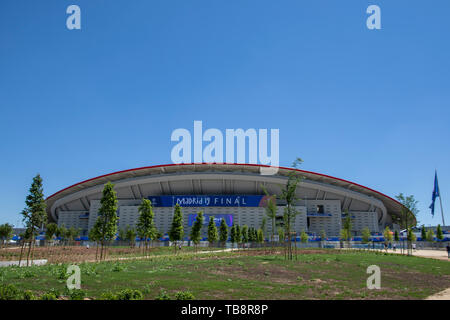 31. Mai 2019; Wanda Metropolitano Stadion, Madrid, Spanien; Finale der UEFA Champions League; allgemeine Ansicht der Wanda Metropolitano Stadion Stockfoto