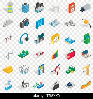 Kamera-Icons Set, isometrische Stil Stock Vektor