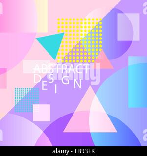 Abstrakte geometrische Hintergrund. Farbenfrohe Elemente. Vorlage mit Farbe, Formen. Minimalistisches Design. Vector Illustration. Stock Vektor