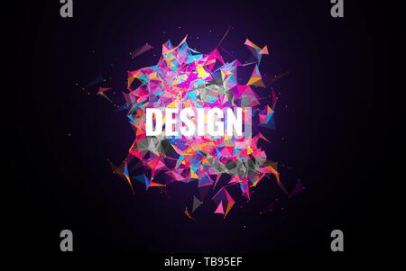 Abstrakte moderne geometrische Hintergrund. Bunten Hintergrund Vorlage für Banner, Poster, abdecken. Kreative Zusammensetzung der farbigen Elementen. Trendy Vektor Stock Vektor