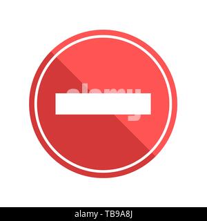 Red Road Stop-Schild Symbol. Vector Illustration Stock Vektor