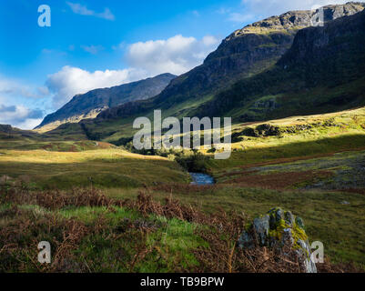 Blick auf Aonach Dubh Berg in schottischen Highands Stockfoto