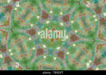 Aquarell Kaleidoskop von Hand bemalt tie dye Muster für Textilwaren, Oberfläche, Fashion, Interior Design. Acryl schöne Muster Hintergrund. Geometrische Stockfoto