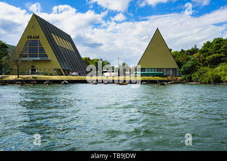 Fram Museum (Frammuseet) ist das Museum der Norwegischen Polar Exploration und befindet sich in der Halbinsel Bygdoy, Oslo, Norwegen Stockfoto