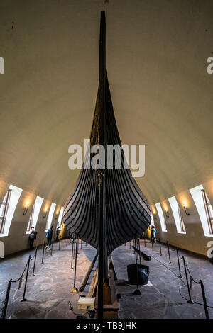 Viking Ship Museum in Oslo beherbergt die weltweit am Besten erhaltenen Wikingerschiffe, Norwegen Stockfoto