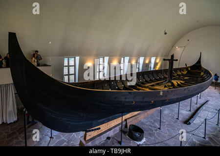 Die gokstad Wikingerschiff im Viking Ship Museum, Oslo, Norwegen Stockfoto