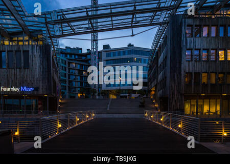 Detail der modernen Architektur Design von Astrup Fearnley Museum für Moderne Kunst in Oslo, Norwegen, August 2018 Stockfoto