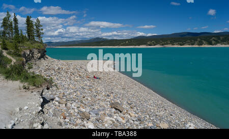 Abraham Lake, David Thompson Highway, Clearwater County, Alberta, Kanada Stockfoto