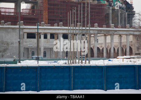 St. Petersburg, Russland - Dezember 23, 2012: Bau Gazprom Arena. Zenit Arena. Stockfoto