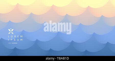 Wasser Oberfläche. Blau abstrakt Hintergrund. Vector Illustration für Design. Stock Vektor