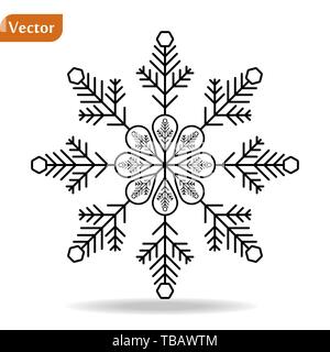 Schneeflocke Schneeflocke Symbol Symbol, Vector, in trendigen Flat Style auf weißem Hintergrund. Snowflake icon image, Schneeflocken-symbol Abbildung: Eps 10. Stock Vektor
