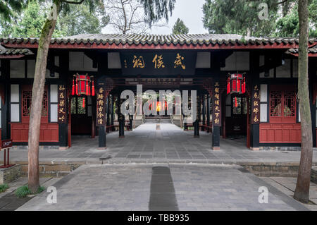 Antike Architektur der Wuhou Tempel in Chengdu Stockfoto