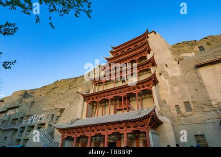 Mogao Grotten Scenic Area in Dunhuang, Provinz Gansu Stockfoto