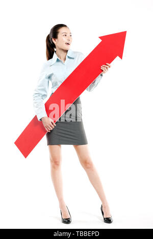Eine Frau, die in einem formalen Kleid. Stockfoto
