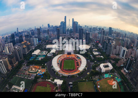 Nachtansicht von Guangzhou Stockfoto