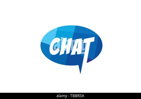 Kreative Chat schreiben Sprechblase Logo Design Symbol Vektor Illustration Stock Vektor