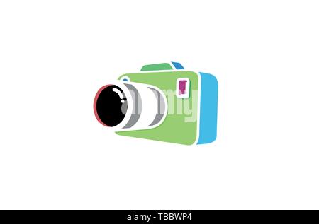 Kreative Kamera Logo Design Symbol Vektor Illustration Stock Vektor