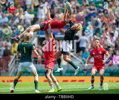 Twickenham, England, 25. Mai 2019 HSBC London Sevens, RFU Rugby Stadium, Surrey, Großbritannien, © Peter SPURRIER Intersport Bilder, Stockfoto