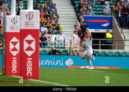 Twickenham, England, 25. Mai 2019 HSBC London Sevens, RFU Rugby Stadium, Surrey, Großbritannien, © Peter SPURRIER Intersport Bilder, Stockfoto