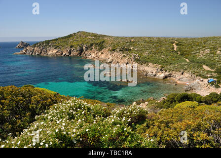 Blick von Capo Spartivento Stockfoto