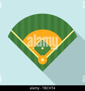 Baseball Feld Symbol. Flache Abbildung: Baseball Feld Vektor Symbol für Web Design Stock Vektor