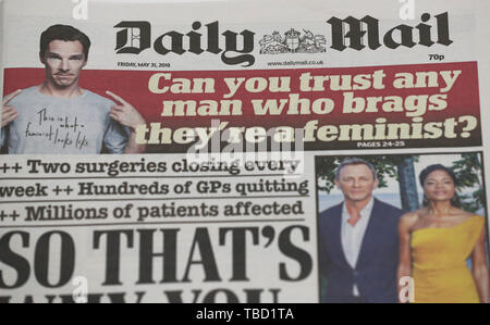 Die Daily Mail Impressum. Stockfoto