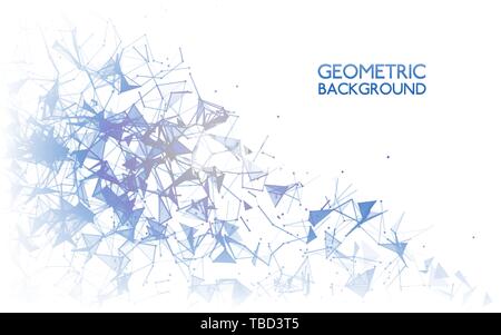 Geometrische Hintergrund Konzept. Abstrakte Verbindungen auf Weiß. Moderne Technik Design. Kommunikation Kulisse. Vector Illustration. Stock Vektor