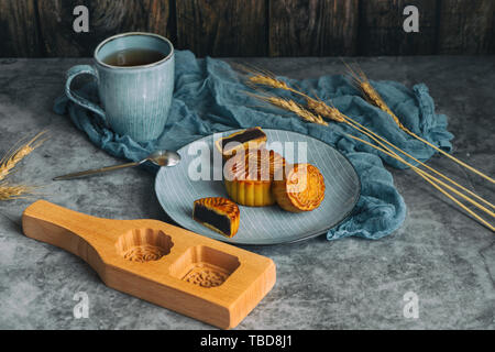 Traditionelle Chinesische festival Mondfest Moon Cake Erfrischungen Stockfoto