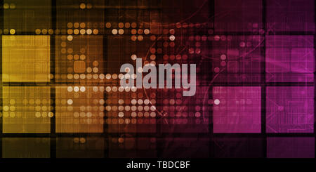 Daten Wissenschaft mit Punkten von Informationen Analyse Stockfoto