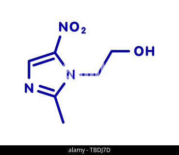 Metronidazol Antibiotikum Medikament (nitroimidazole Klasse) Molekül