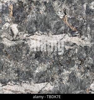 Grau Textur von grauen Granit. Nahtlose quadratische Hintergrund, Fliese bereit. Hochauflösendes Foto. Stockfoto