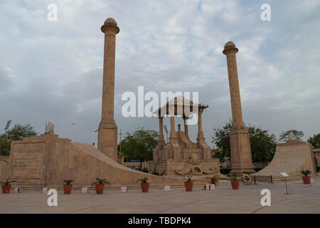 Jaipur, Rajasthan/Indien - 03. 24. 2019, Shaheed Smarak historische Kriegerdenkmal Denkmal in der Pink City. Stockfoto