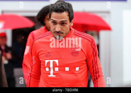 Lindau, Deutschland. 29 Mai, 2019. firo: 29.05.2019, Fußball, Freundschaftsspiel, Saison 2018/2019, SpVgg Lindau - FC Bayern München, Mats Hummels, Bayern München, FC Bayern, München, München, die Hälfte Abbildung, | Nutzung der weltweiten Kredit: dpa/Alamy leben Nachrichten Stockfoto