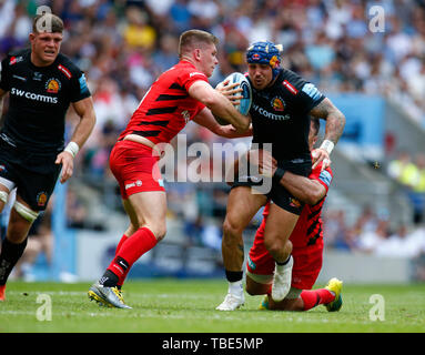 LONDON, Vereinigtes Königreich. 01 Juni, 2019. Jack Nowell von Exeter Chiefs während Gallagher Premiership Rugby Finale zwischen Exeter Chiefs und Sarazenen in Twickenham Stadium, London, am 01. Juni 2019 Credit: Aktion Foto Sport/Alamy leben Nachrichten Stockfoto