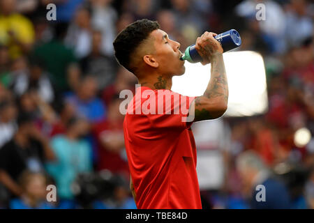 Madrid, Spanien. 01 Juni, 2019. Roberto Firmino des FC Liverpool während der 2019 UEFA Champions League Finale zwischen den Tottenham Hotspur und Liverpool an Wanda Metropolitano Stadion, Madrid, Spanien am 1. Juni 2019. Foto von Giuseppe Maffia. Credit: UK Sport Pics Ltd/Alamy leben Nachrichten Stockfoto