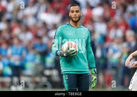 Madrid, Spanien. 01 Juni, 2019. MADRID, 01-06-2019, Wanda Metropolitano Stadion, Saison 2018/2019, Finale der UEFA Champions League. Tottenham Hotspur Torwart Michel Vorm während des Spiels Tottenham Hotspur - Liverpool Credit: Pro Schüsse/Alamy leben Nachrichten Stockfoto