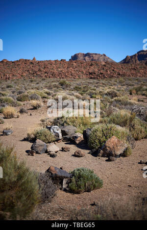 Wüstenhaft Landschaft im Teide, Teneriffa, Spanien Stockfoto