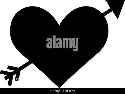 Flache Liebe Symbol Vektor Stock Vektor