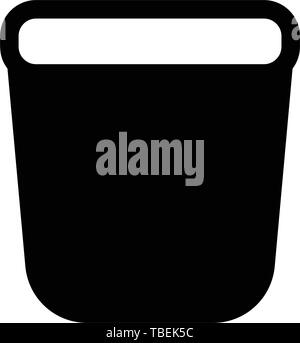 Glyphe Warenkorb icon-Vector schwarz Stock Vektor