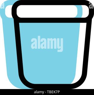 Lineare füllen Warenkorb icon-Vektor Stock Vektor