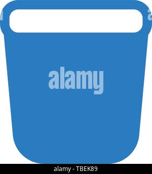 Glyphe Warenkorb icon-Vektor blau Stock Vektor