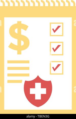 Zwischenablage mit Checkliste Symbol - Abbildung der Zwischenablage mit Checkliste Symbol Stock Vektor