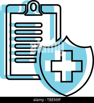 Krankenversicherung - Dokument signieren Stock Vektor