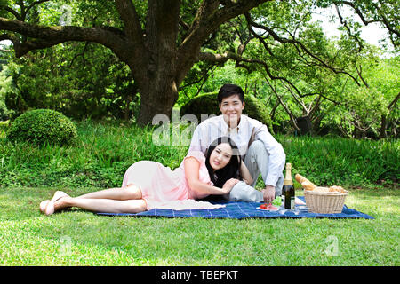 Ein Paar auf einem s-Urlaub. Stockfoto