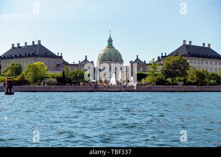 Das königliche Schloss Amalienborg in Kopenhagen, Dänemark. Stockfoto