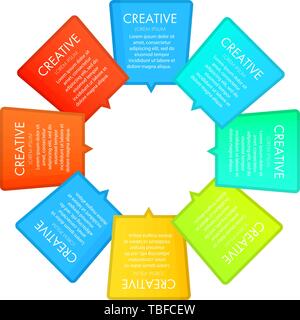 Abstrakte geometrische Vektor Infografik Elemente. Web Interface Vorlage. Moderne Business Template für Präsentation, Web Design, Banner und Poster Stock Vektor