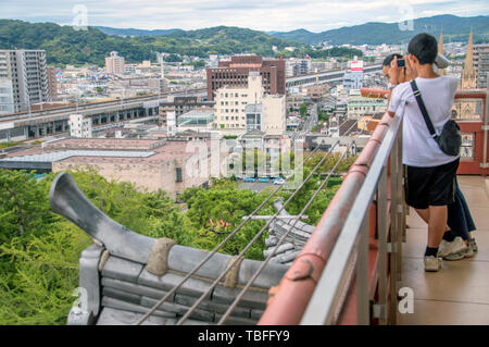 Blick von der Burg in Fukuyama Fukuyama Japan 2016 Stockfoto